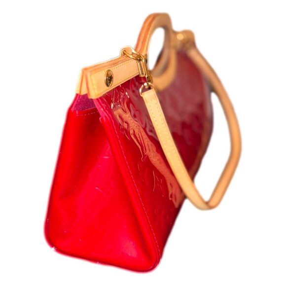 Red Roxbury Drive Handbag Monogram Vernis - Picture 3 of 4